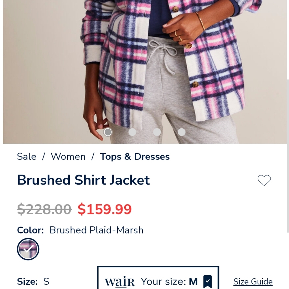 Vineyard Vines plaid button down jacket